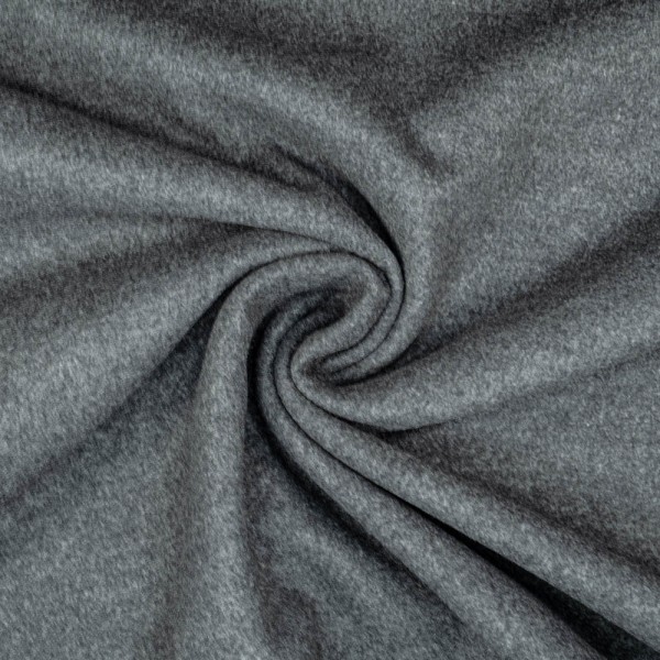 Mantelstoff Velour Meliert schwarz