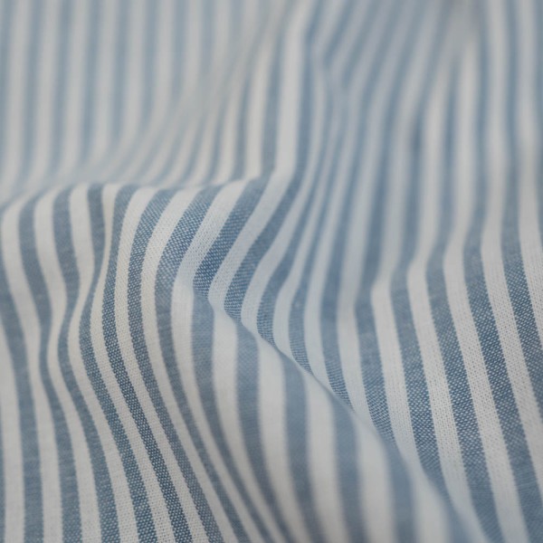 Baumwoll Popeline Streifen MELIERT jeansblau