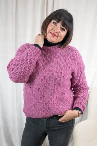 Strick Pullover Gina Soft beere
