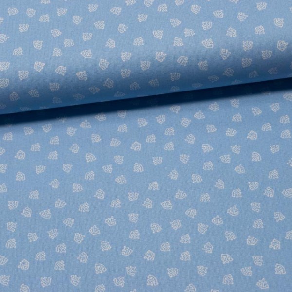 Baumwollwebware Mini Anchor hellblau
