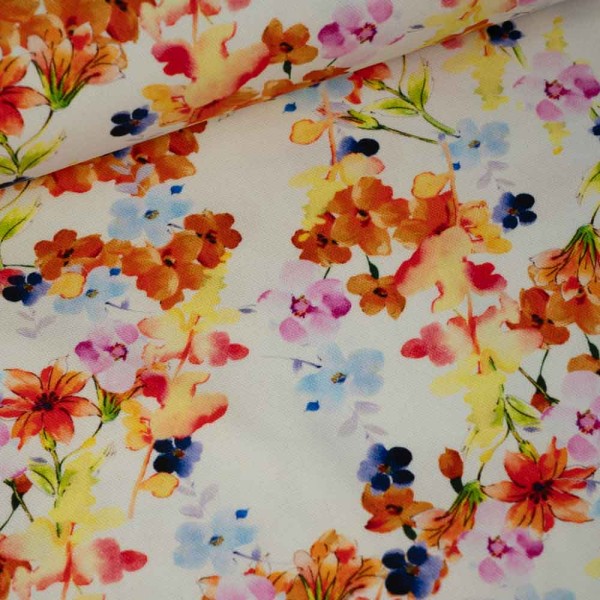 Canvas Blümchen ecru