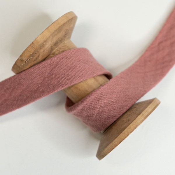 Musselin Schrägband Amelie 20mm altrosa