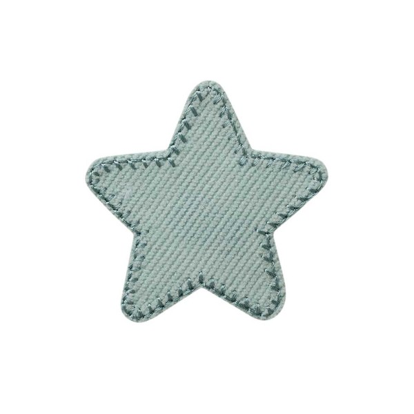 Applikation Stern Cord blau