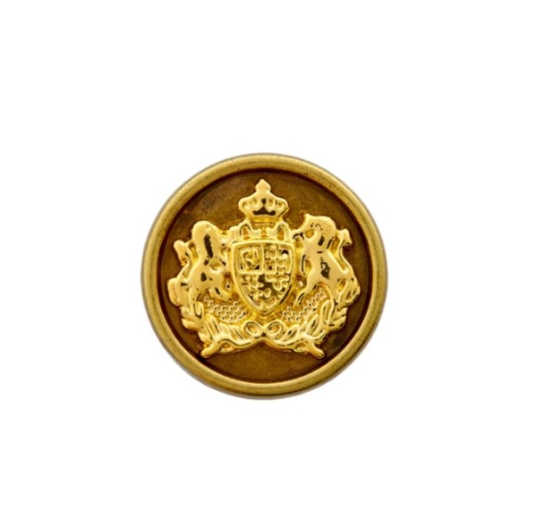 Prym Trachtenknopf Wappen 15mm altgold
