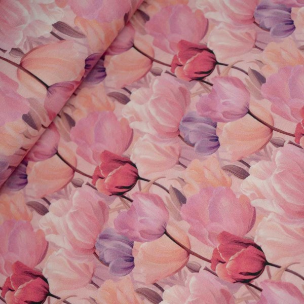 Bamboo Jersey Tulpen rosa
