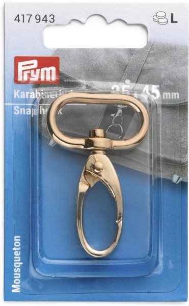 Prym Karabiner 25mm gold