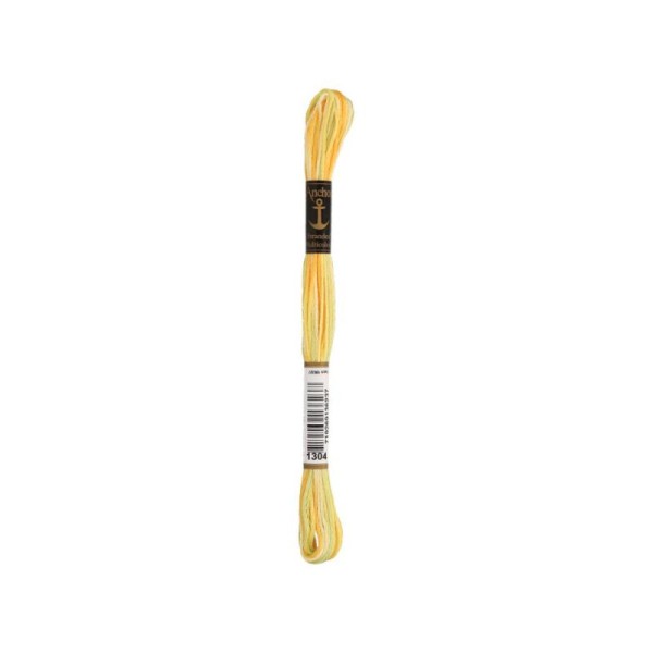 Anchor Sticktwist Garn 6-fädig multicolor pastelgelb