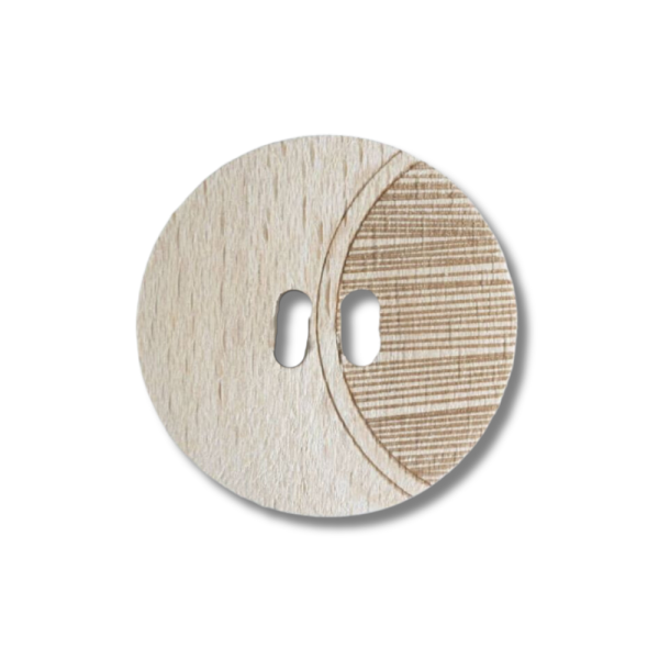 Holzknopf Halbkreis 20mm