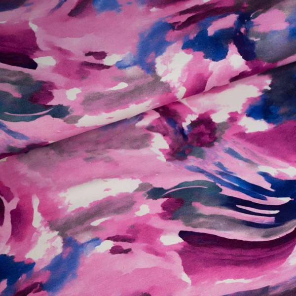 French Terry Sweat Aquarell Paint beere