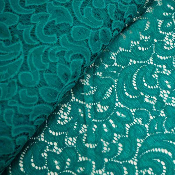 Italienische Spitze STRETCH smaragd