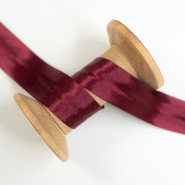 Satin Schrägband 20mm bordeaux