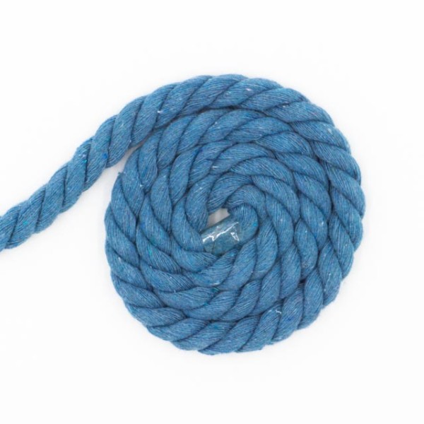 Soft Kordel 8mm gedreht jeansblau