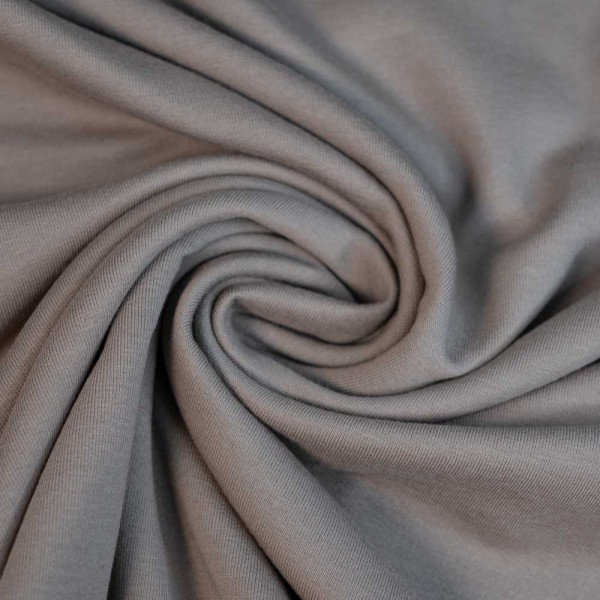 Baumwolljersey Uni Lena taupe