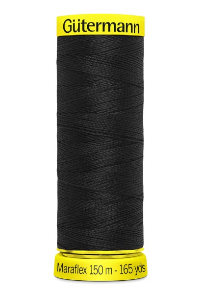 Elastisches Garn Gütermann Maraflex 150m schwarz Nr. 000