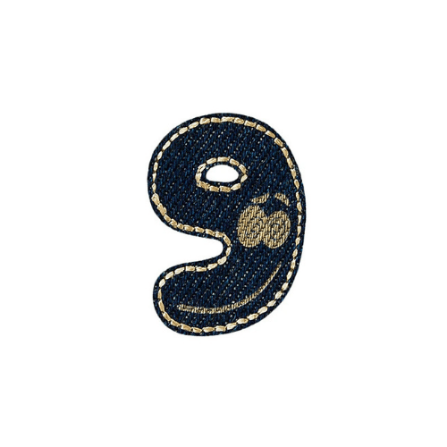 Applikation Jeans Zahl 9
