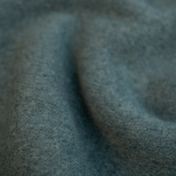 Merino Woll Fleece SOFT meliert petrol