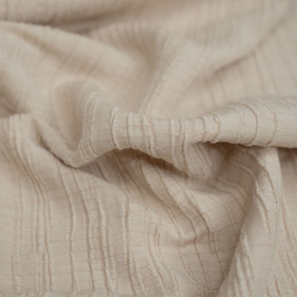 Viskose Leinen Crinkle beige