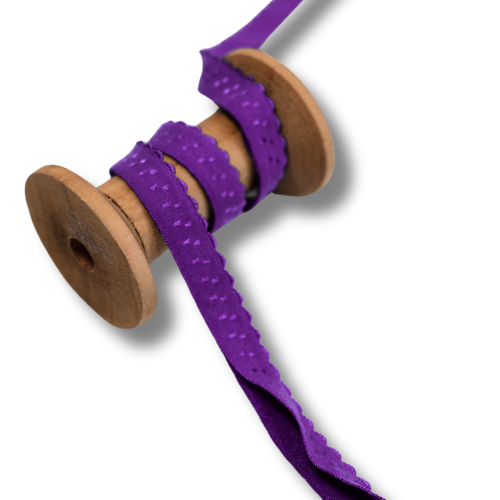 Elastisches Gummi Einfassband 20mm lila