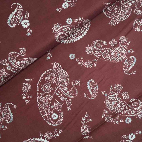 Gütermann Baumwollwebware Modern Comfort Paisley bordeaux