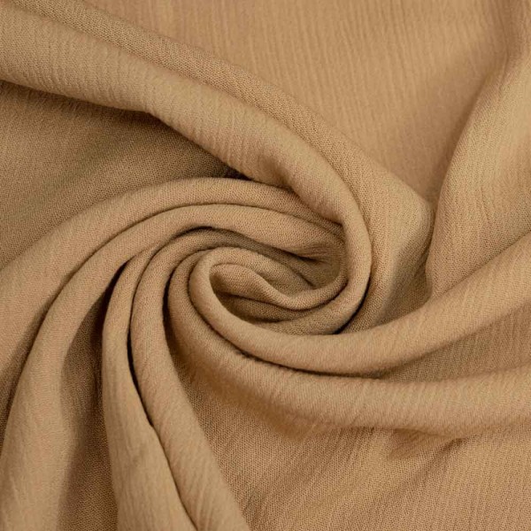 Viskosewebware Crinkle camel