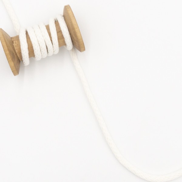 Baumwoll Kordel Fancy 6mm weiß