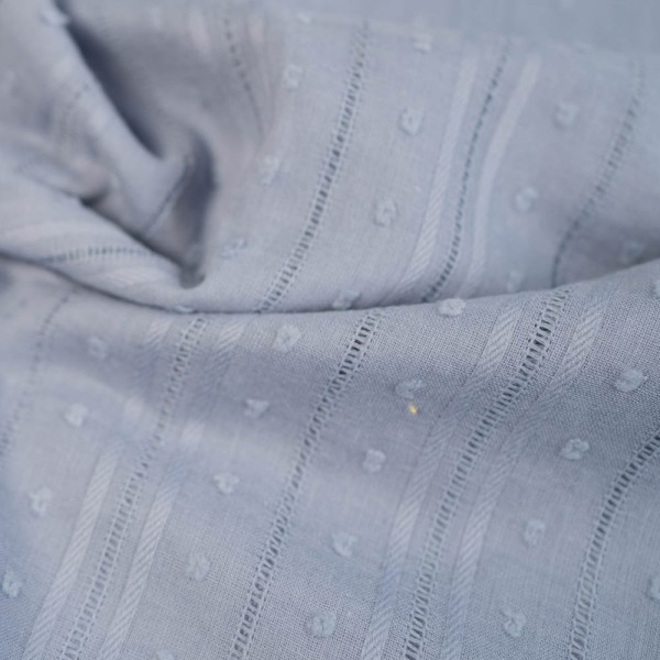Voile Batist Baumwolle Dots jeansblau