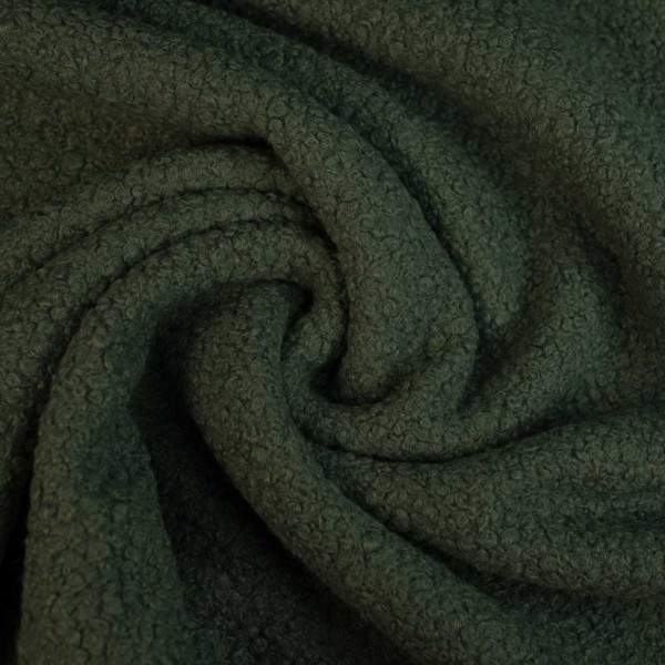 Bouclé Mantelstoff khaki