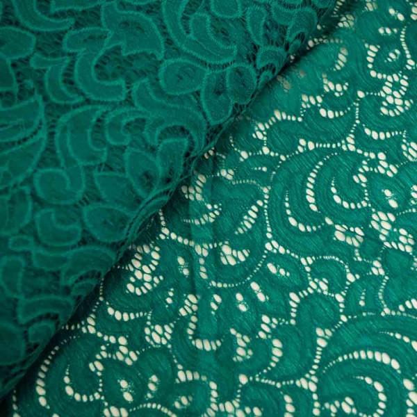 Italienische Spitze STRETCH dunkelgrün