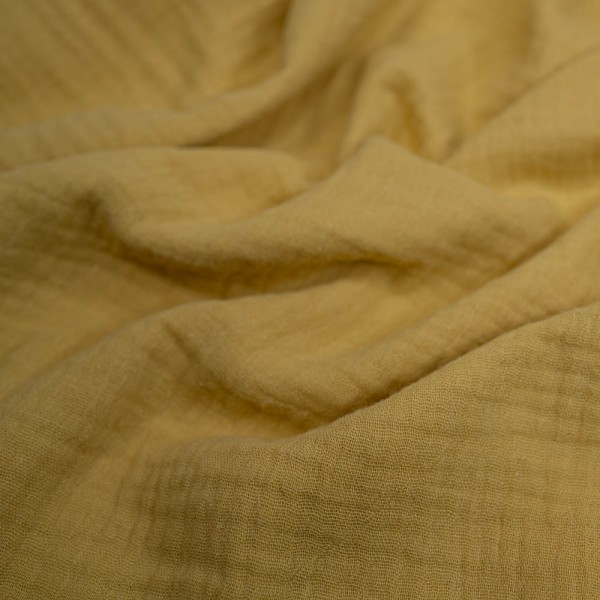 Musselin Double Gauze Amelie senfgelb hell