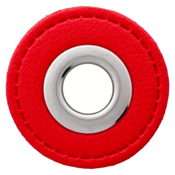 Lederimitat Ösenpatch 32mm rot
