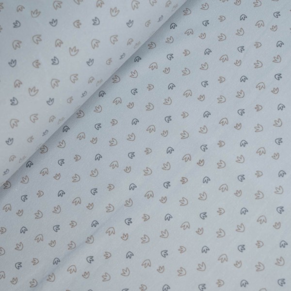 Baumwolljersey kleine Blumen hellblau