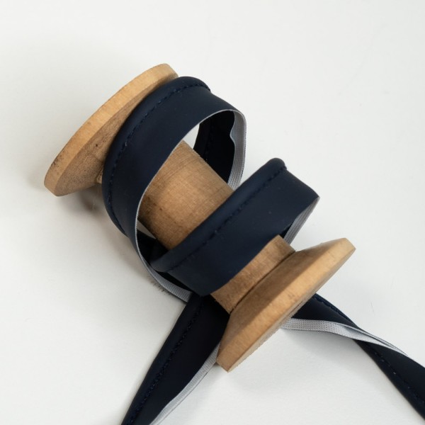 Kunstleder Paspelband 10mm navy