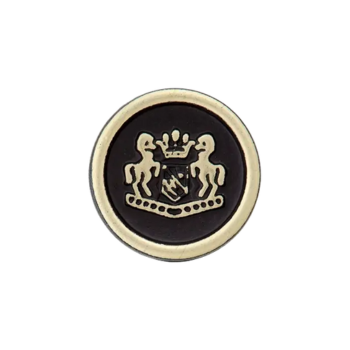 Prym Knopf Wappen metallisiert 20mm schwarz