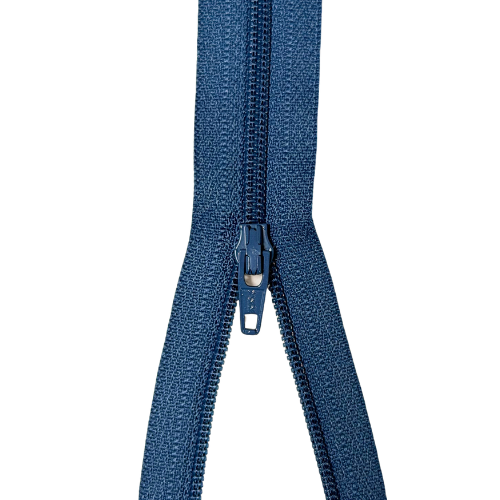 YKK nicht teilbarer Reißverschluss kleine Spirale jeansblau