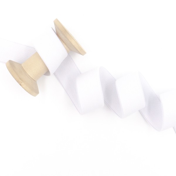 Gummiband 25mm SOFT weiß