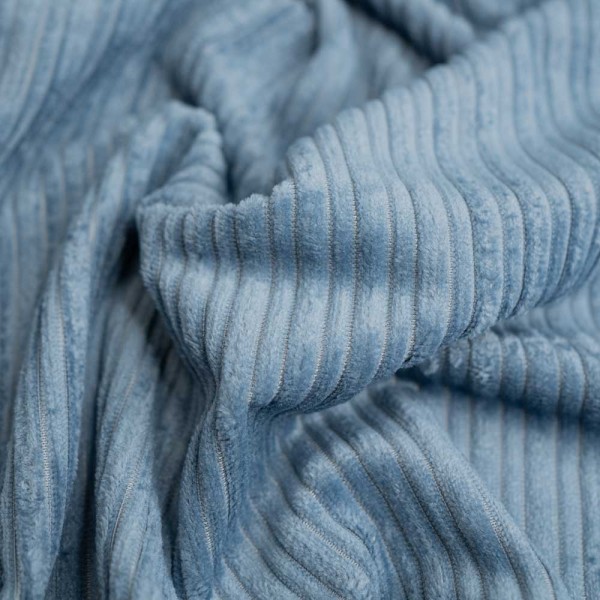 Breitcord High & Low SOFT jeansblau hell