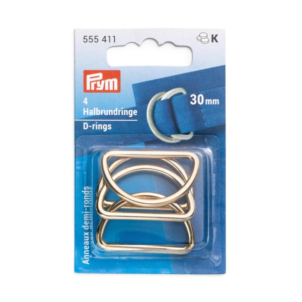 Prym Halbrundringe 30mm 4 Stück gold