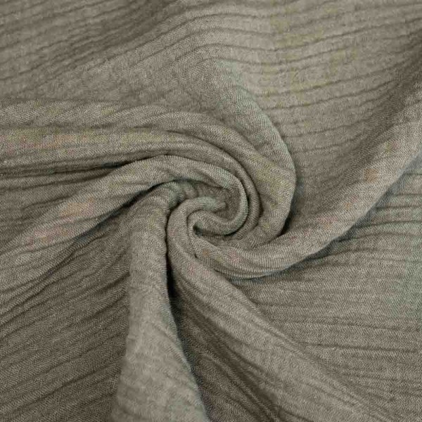Musselin Doubleface Diana meliert khaki
