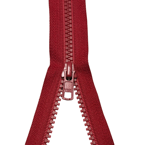 YKK teilbarer Reißverschluss Jacken Krampe bordeaux