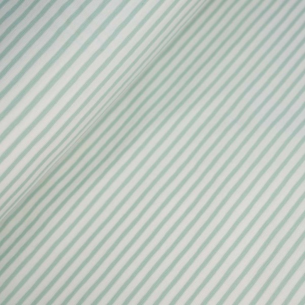 Baumwolljersey Streifen mint-weiß