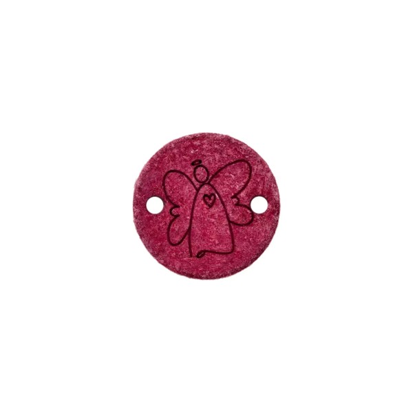 Zierteil Engel mit Herz dunkelrot 15mm