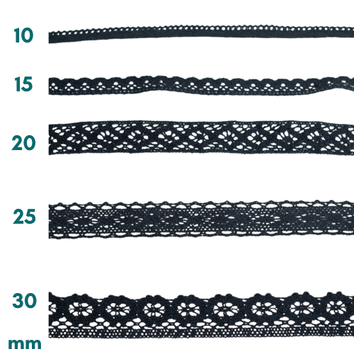 Baumwoll Spitzenborte dark navy