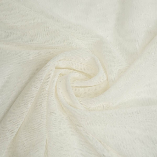 Soft Mesh Stretch Pünktchen ivory