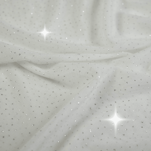 Soft Mesh Glam elastisch weiß
