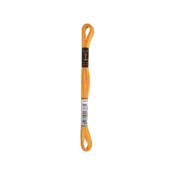 Anchor Sticktwist Garn 6-fädig multicolor gelb
