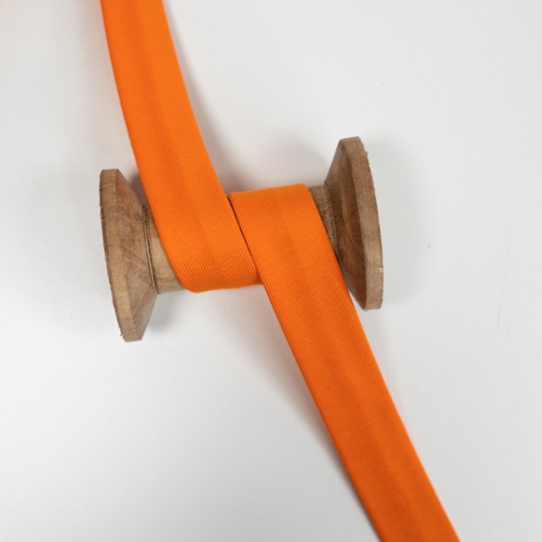 Baumwolljersey Schrägband Lena orange