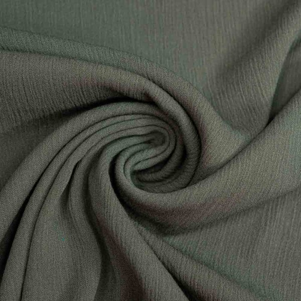 Viskosewebware Crinkle khaki