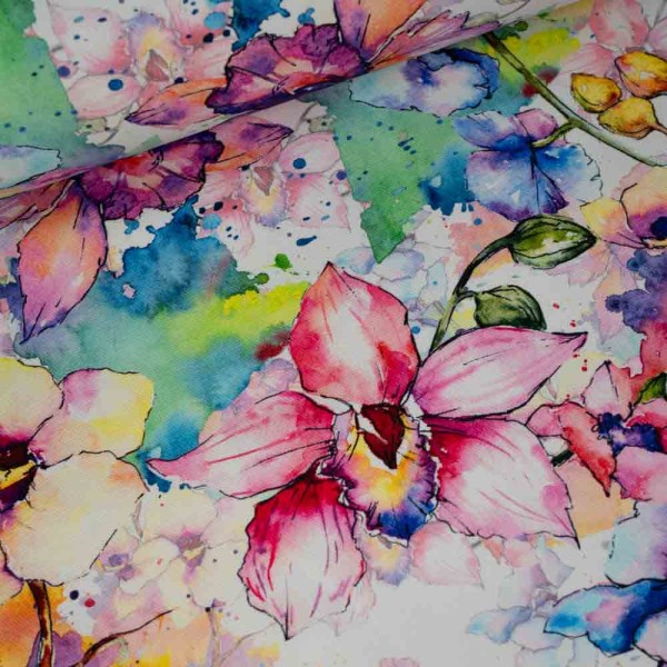 Canvas Wasserfarben Blumen