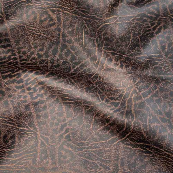 Kunstleder Used Look dunkelbraun