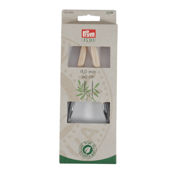 Prym Rundstricknadel 1530, Bambus in Stärke 9mm, 60cm